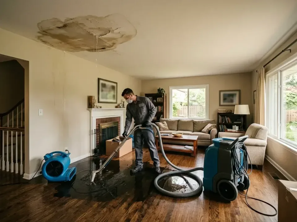 attic-pipe-burst-ceiling-drip-008 — frequently asked questions, Water Damage Restoration & Carpet Care in Lincoln Park, MI